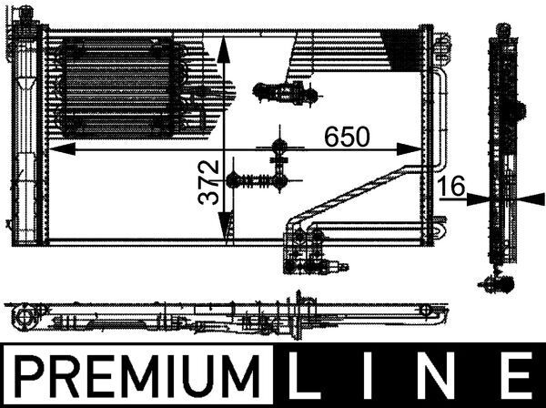 MAHLE AC 346 000P Condenser, air conditioning