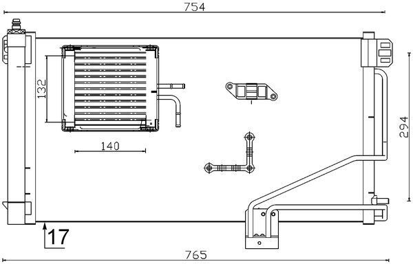 MAHLE AC 346 000S Condenser, air conditioning