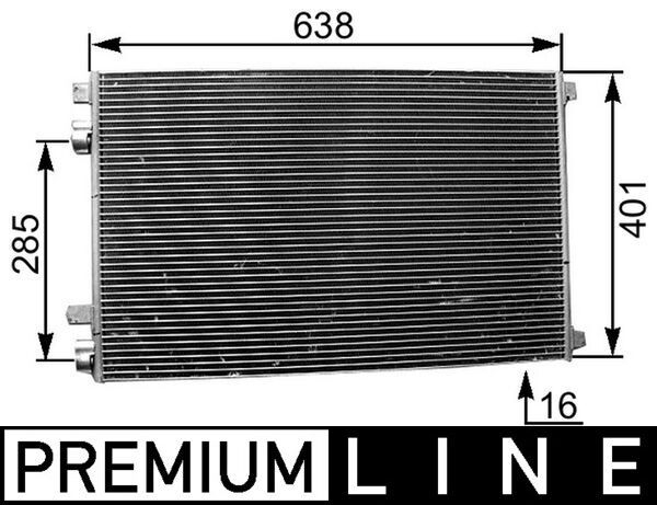 MAHLE AC 360 000P Condenser, air conditioning