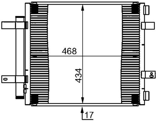 MAHLE AC 362 000S Condenser, air conditioning