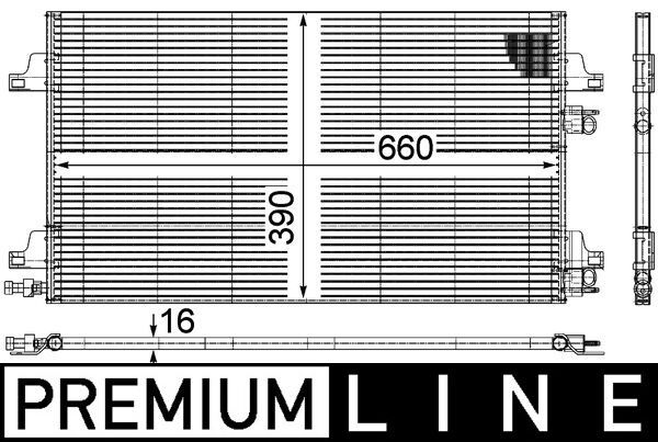 MAHLE AC 366 000P Condenser, air conditioning