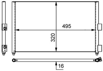 Condenser, air conditioning MAHLE AC 371 000S