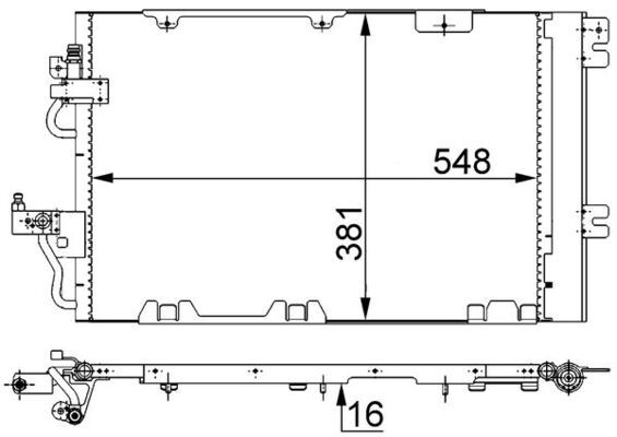 MAHLE AC 375 000S Condenser, air conditioning
