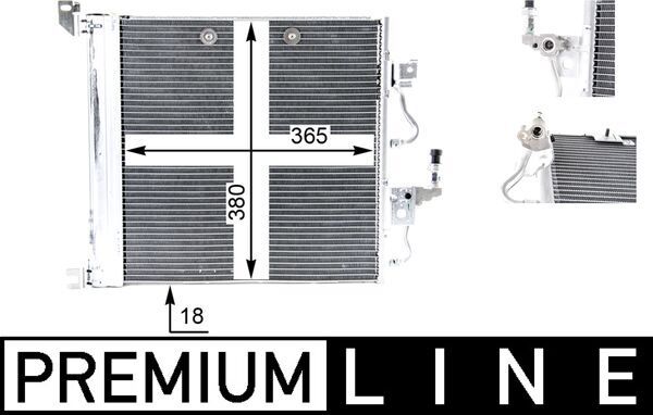 MAHLE AC 376 000P Condenser, air conditioning