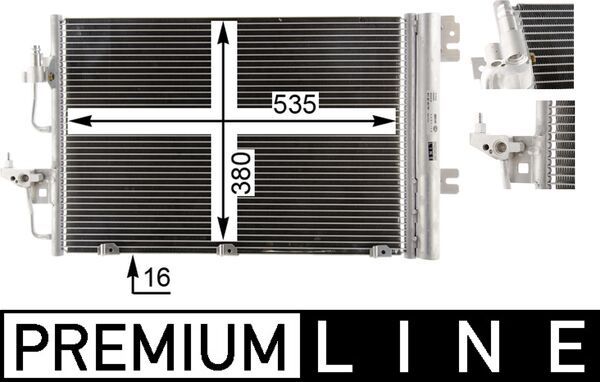 MAHLE AC 377 000P Condenser, air conditioning