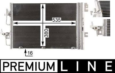 Condenser, air conditioning MAHLE AC 377 000P