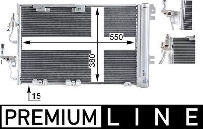 Condenser, air conditioning MAHLE AC 378 000P