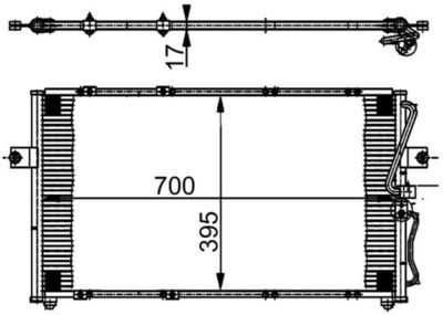 Condenser, air conditioning MAHLE AC 379 000S
