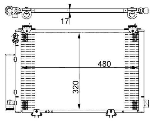 MAHLE AC 385 000S Condenser, air conditioning