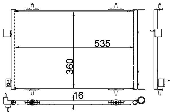 MAHLE AC 39 000P Condenser, air conditioning