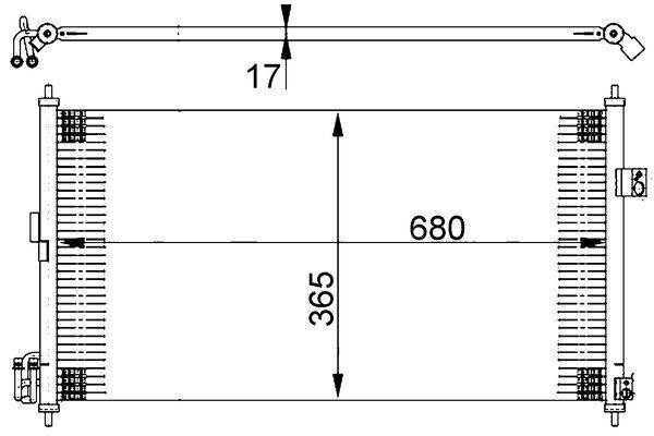 MAHLE AC 390 000S Condenser, air conditioning