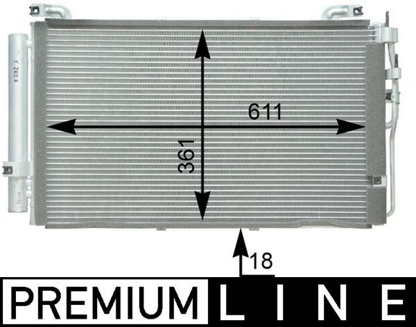 MAHLE AC 391 000P Condenser, air conditioning