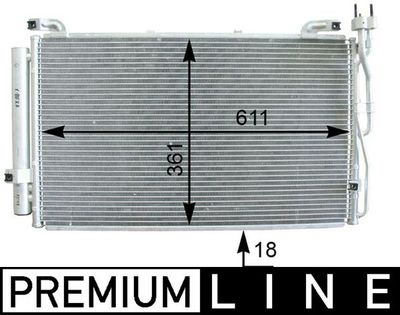 Condenser, air conditioning MAHLE AC 392 000P