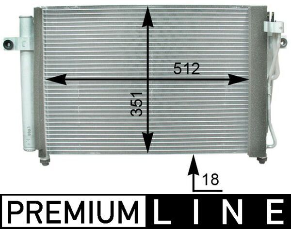 MAHLE AC 393 000P Condenser, air conditioning