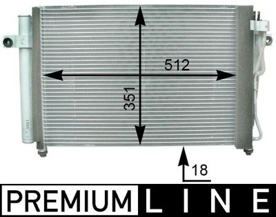 Condenser, air conditioning MAHLE AC 393 000P