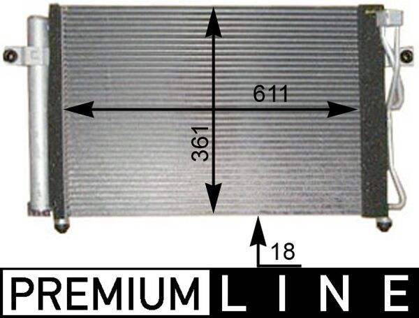MAHLE AC 394 000P Condenser, air conditioning