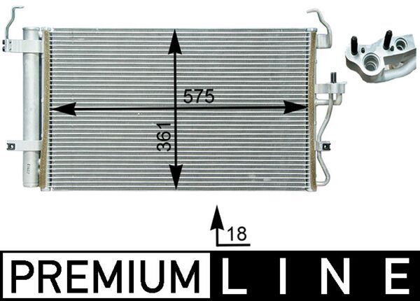 MAHLE AC 398 000P Condenser, air conditioning