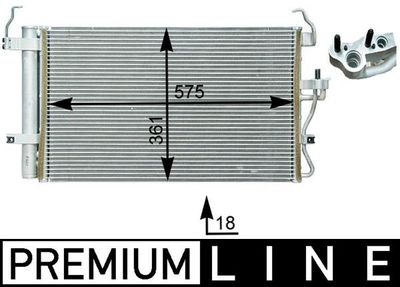Condenser, air conditioning MAHLE AC 398 000P
