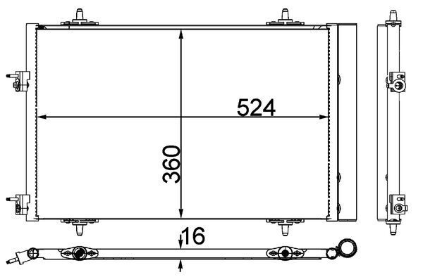 MAHLE AC 40 000P Condenser, air conditioning
