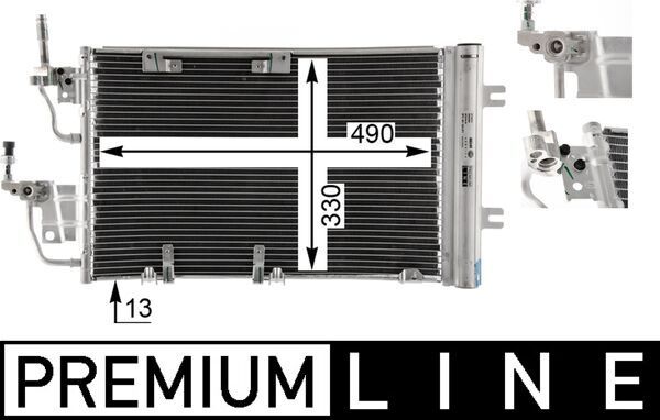 MAHLE AC 400 000P Condenser, air conditioning