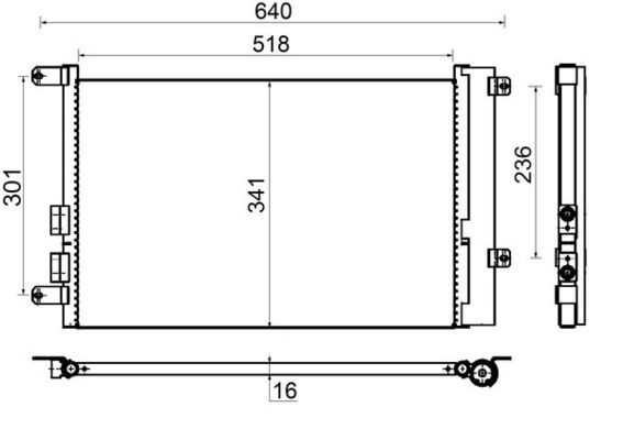 MAHLE AC 401 000S Condenser, air conditioning