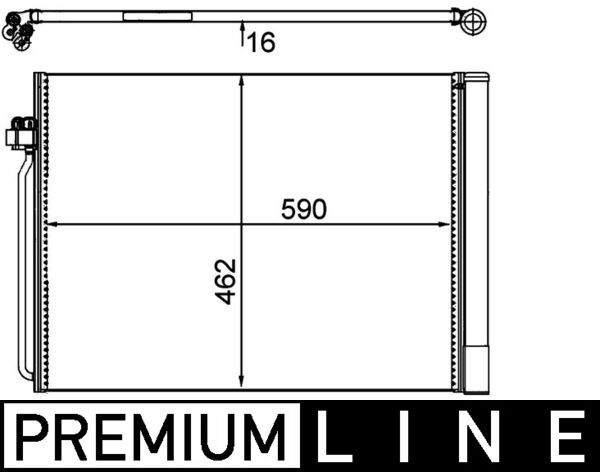 MAHLE AC 405 000P Condenser, air conditioning