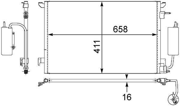 MAHLE AC 407 000S Condenser, air conditioning