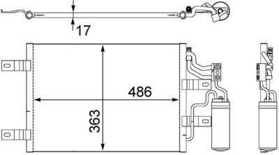 Condenser, air conditioning MAHLE AC 409 000S