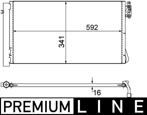 MAHLE AC 414 000P Condenser, air conditioning