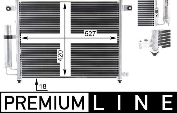 MAHLE AC 423 000P Condenser, air conditioning