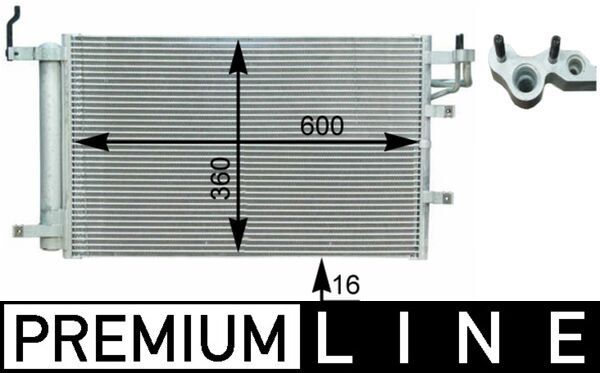 MAHLE AC 430 000P Condenser, air conditioning