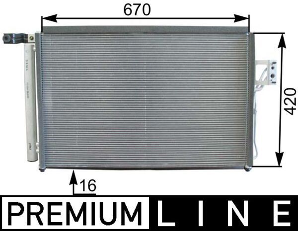 MAHLE AC 440 000P Condenser, air conditioning