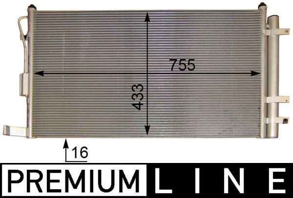 MAHLE AC 444 000P Condenser, air conditioning