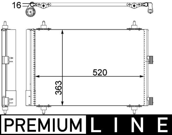 MAHLE AC 447 000P Condenser, air conditioning