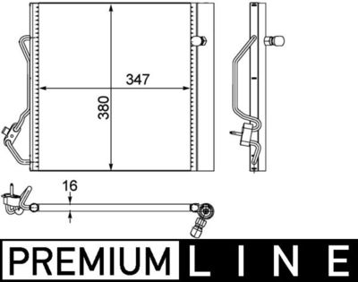 Condenser, air conditioning MAHLE AC 451 000P
