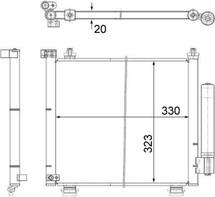 MAHLE AC 455 000P Condenser, air conditioning