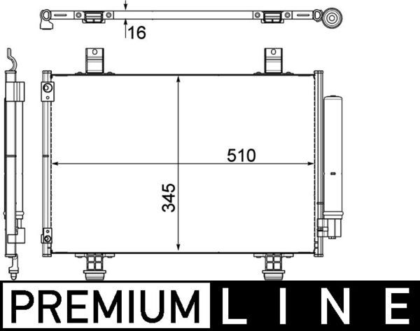 MAHLE AC 456 000P Condenser, air conditioning