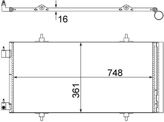 MAHLE AC 465 000S Condenser, air conditioning