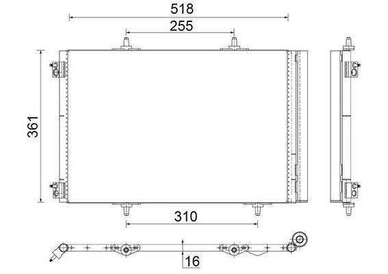 MAHLE AC 466 000S Condenser, air conditioning