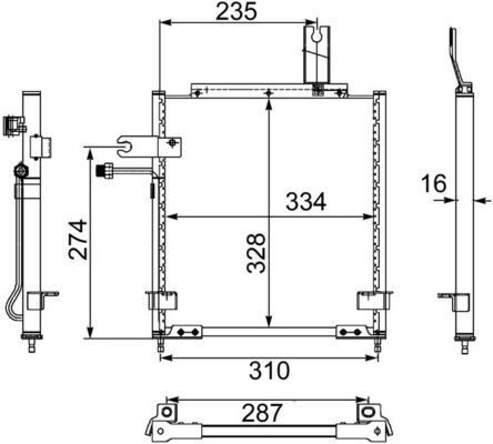 MAHLE AC 468 000S Condenser, air conditioning