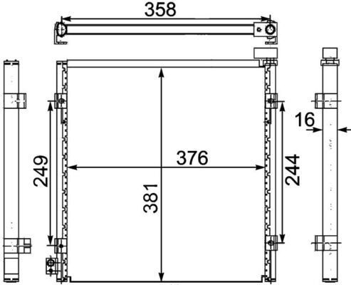 MAHLE AC 470 000S Condenser, air conditioning
