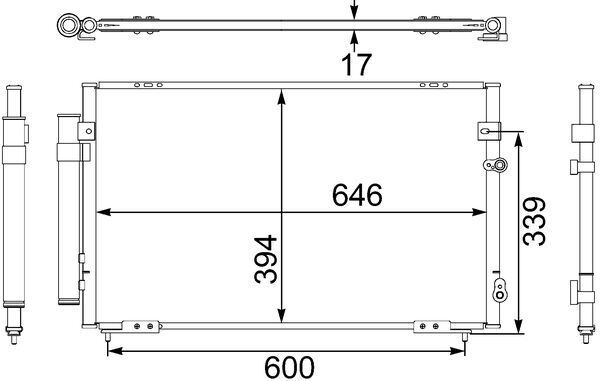MAHLE AC 476 000S Condenser, air conditioning
