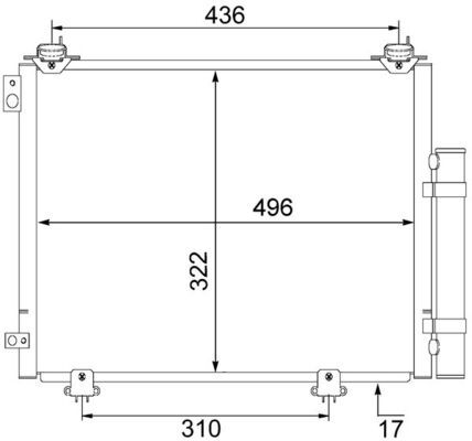 MAHLE AC 484 000S Condenser, air conditioning