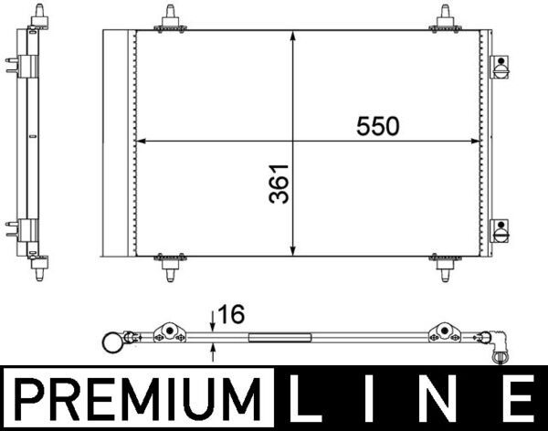 MAHLE AC 487 000P Condenser, air conditioning