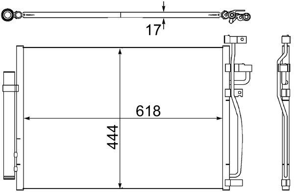 MAHLE AC 489 000S Condenser, air conditioning