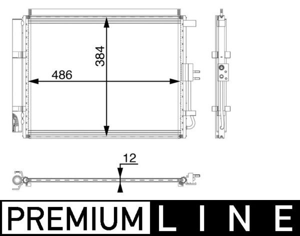 MAHLE AC 49 000P Condenser, air conditioning