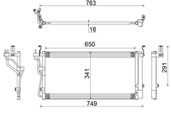 MAHLE AC 493 000S Condenser, air conditioning