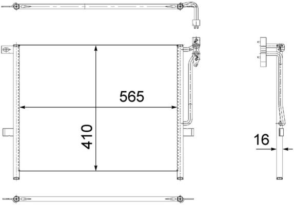 MAHLE AC 502 001S Condenser, air conditioning