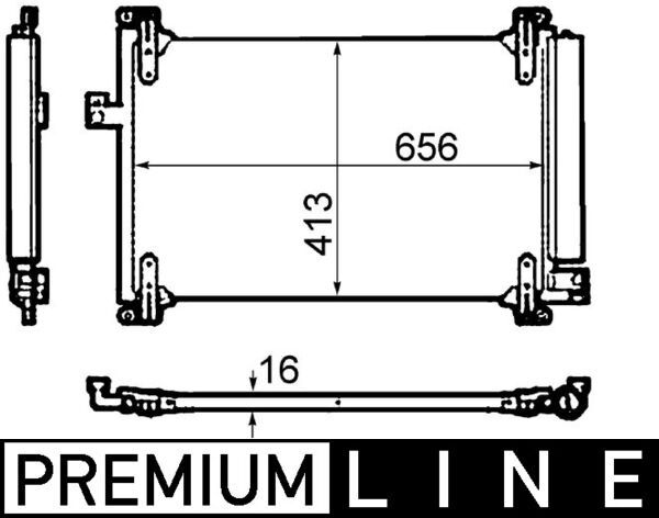 MAHLE AC 504 000P Condenser, air conditioning