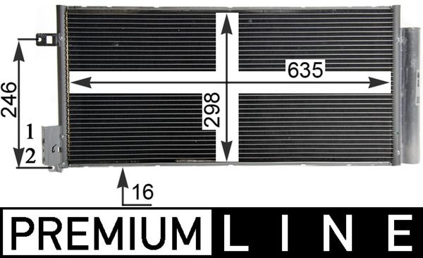 MAHLE AC 505 000P Condenser, air conditioning
